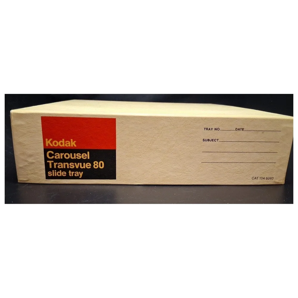 Kodak Carousel Transvue 80 Slide Tray Translucent Gray CAT 104 6093 with Box